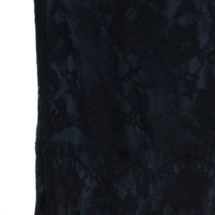 Pre Owned Lanvin Tiered Lace Maxi Skirt M