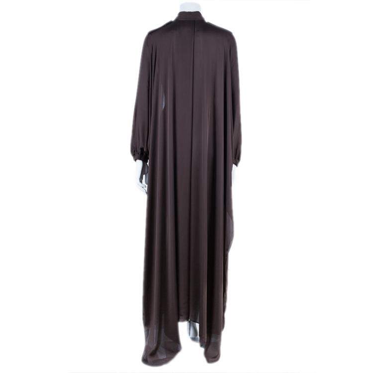 Pre Owned Lanvin Brown Long Shirt Dress OS