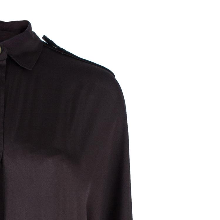 Pre Owned Lanvin Brown Long Shirt Dress OS