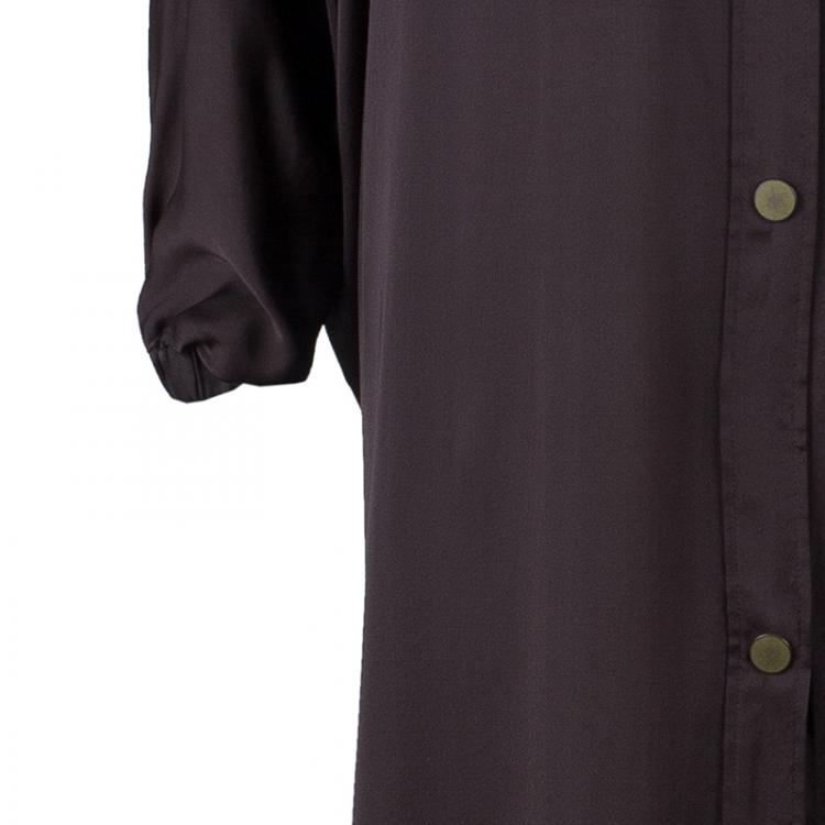 Pre Owned Lanvin Brown Long Shirt Dress OS