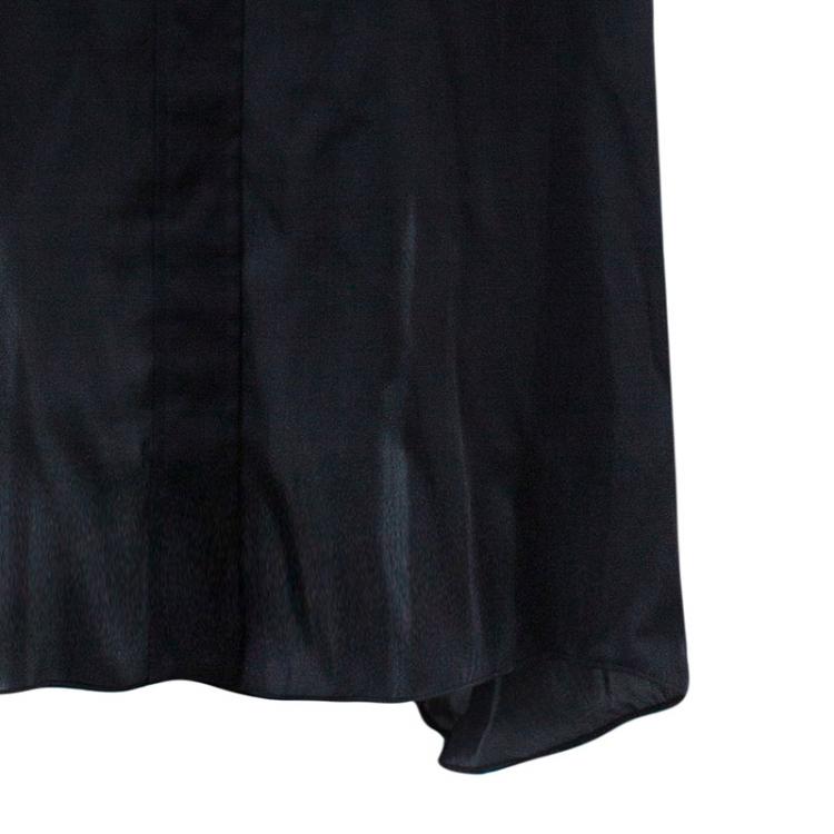 Pre Owned Lanvin Black Button Down Maxi Shirt Dress OS
