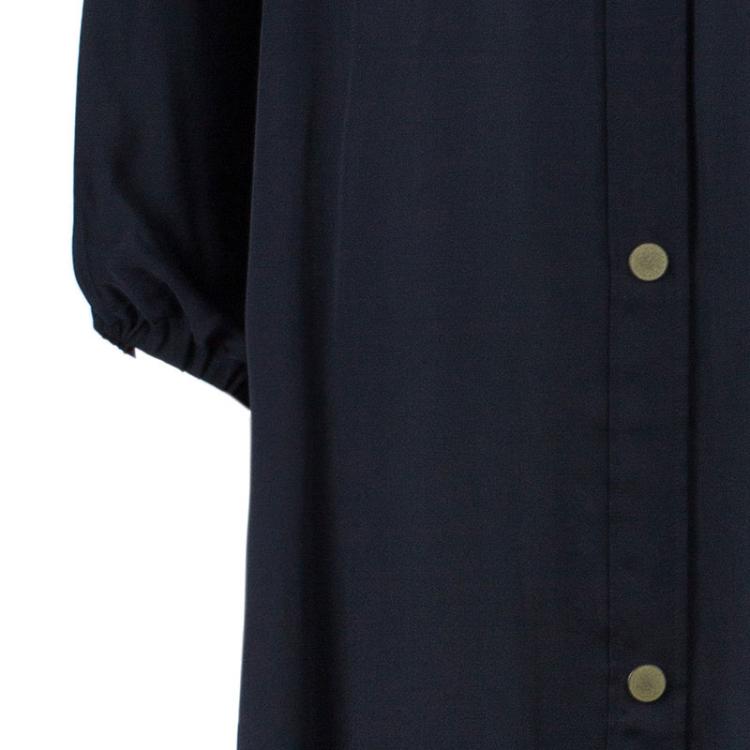 Pre Owned Lanvin Black Button Down Maxi Shirt Dress OS