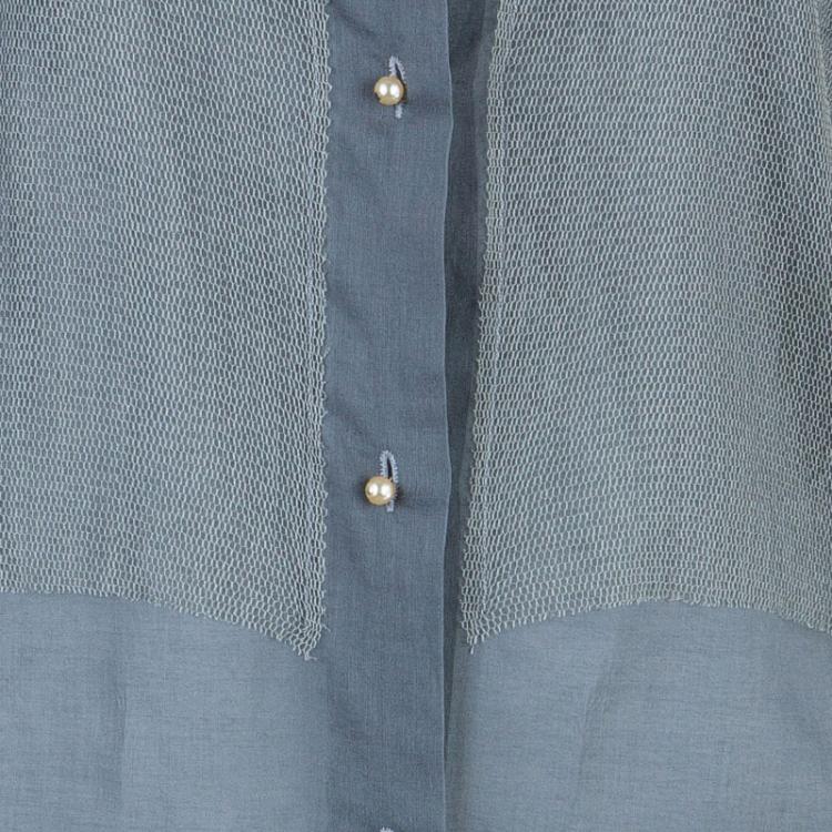 Pre Owned Lanvin Contrast Collar Shirt M