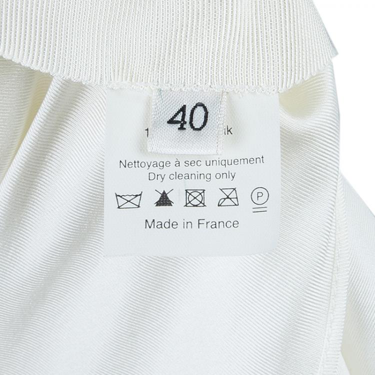 Pre Owned Lanvin White Oversize Silk Top M