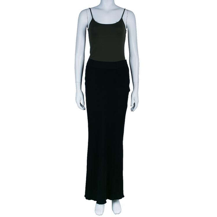 مملوكة مسبقًا Lanvin Black Maxi Skirt L
