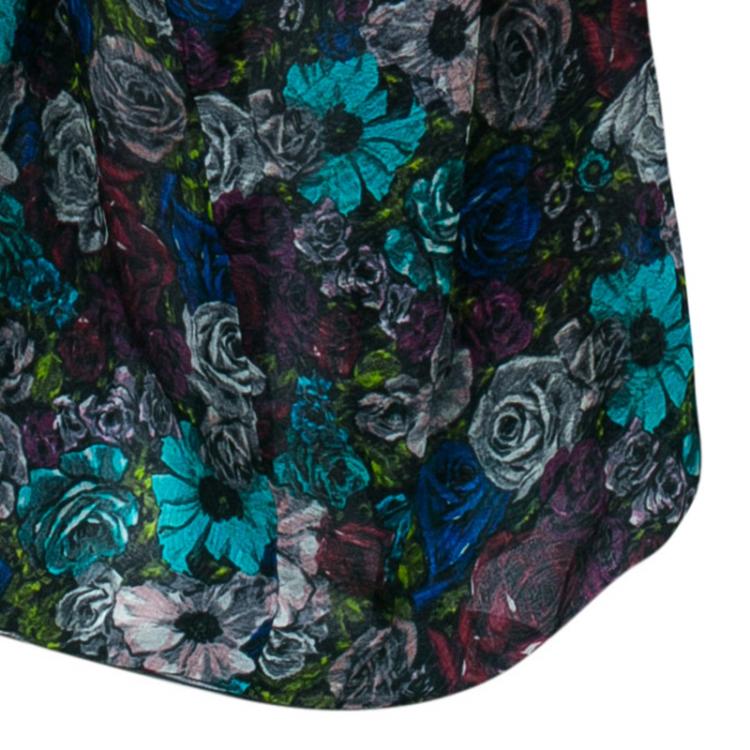 Pre Owned Lanvin Multicolor Floral Print Gown L