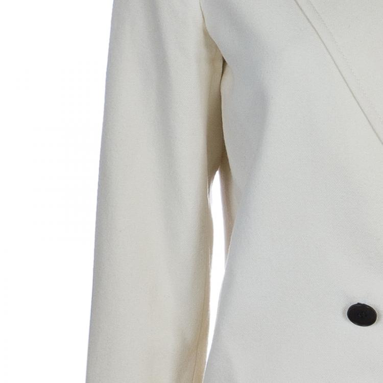 Pre Owned Lanvin Off-white Wool Short Jacket M