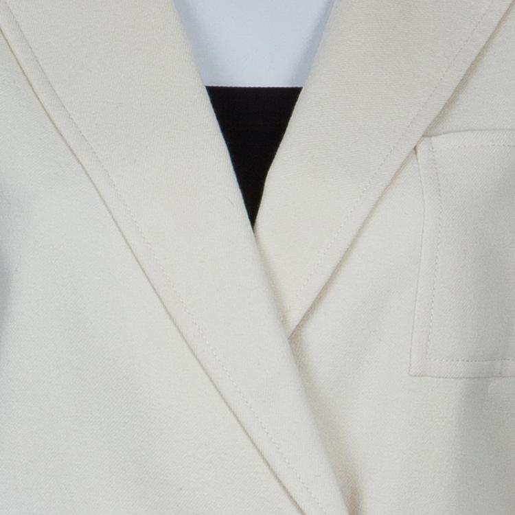 Pre Owned Lanvin Off-white Wool Short Jacket M