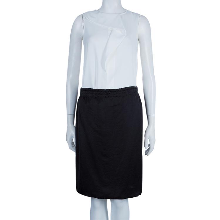 Pre Owned Lanvin Black Silk Skirt S