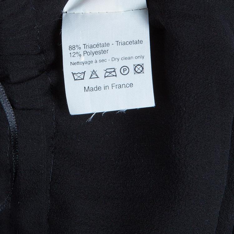Pre Owned Lanvin Black Silk Skirt S