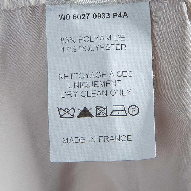 Pre Owned Lanvin Pale Grey Long Sleeve Button Down Oversized Shirt M