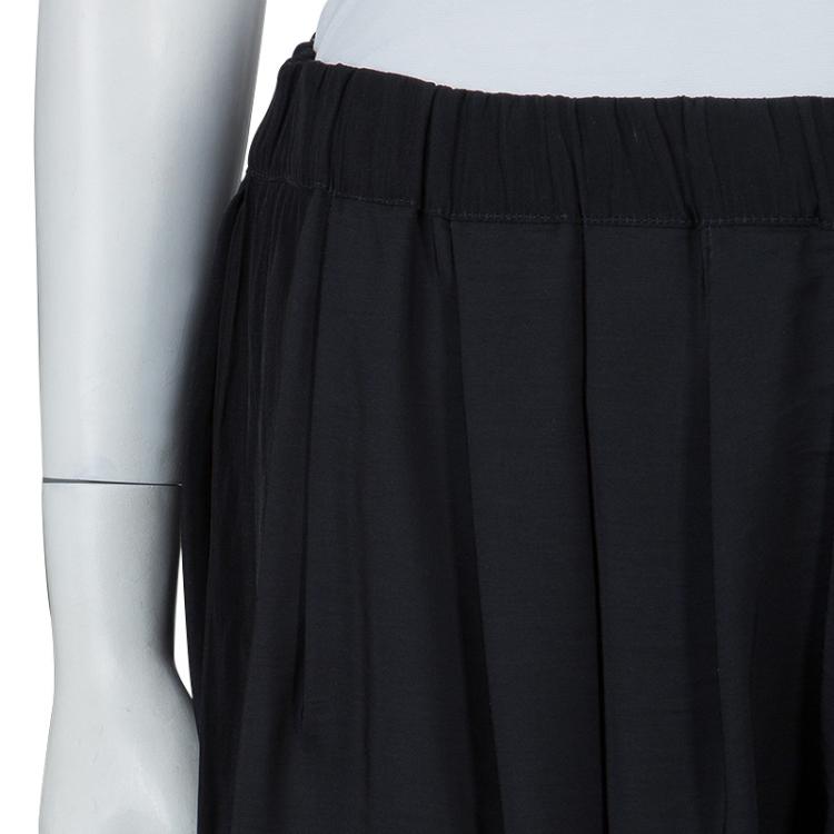 Pre Owned Lanvin Black Draped Harem Pants M
