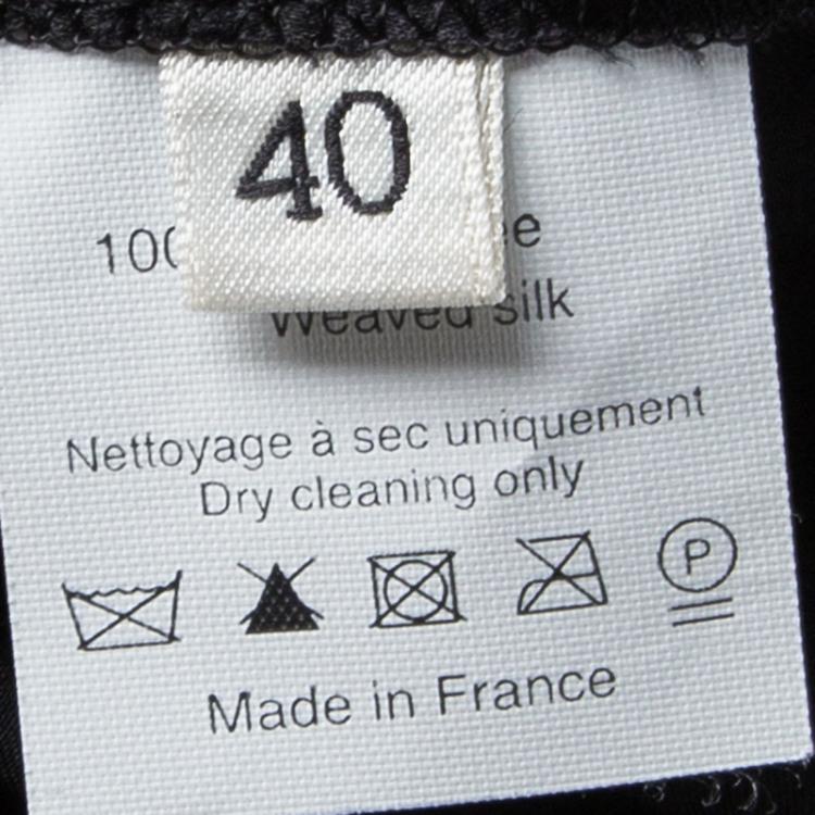 Pre Owned Lanvin Black Silk Trousers M
