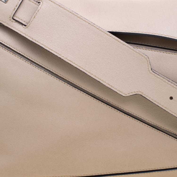 Pre Owned Loewe Beige Leather Puzzle Shoulder Bag