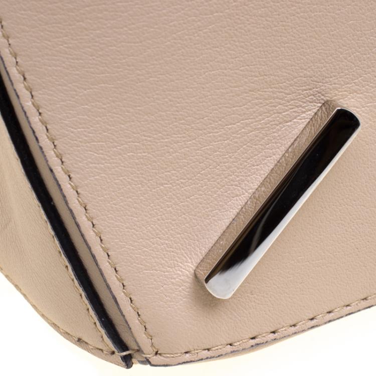 Pre Owned Loewe Beige Leather Puzzle Shoulder Bag