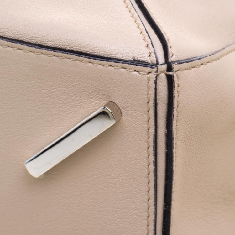 Pre Owned Loewe Beige Leather Puzzle Shoulder Bag