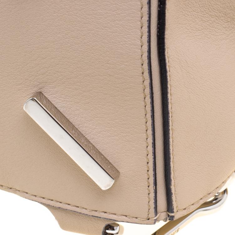 Pre Owned Loewe Beige Leather Puzzle Shoulder Bag
