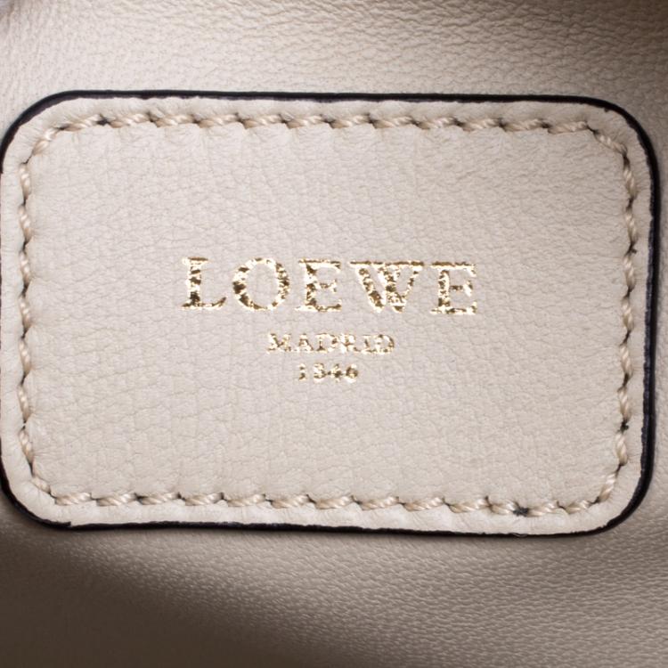 Pre Owned Loewe Beige/Brown Leather Amazona 36 Tote
