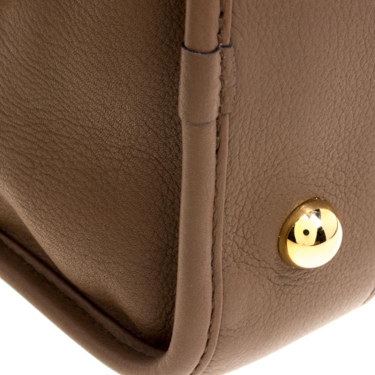 Pre Owned Loewe Beige/Brown Leather Amazona 36 Tote
