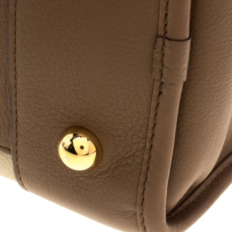 Pre Owned Loewe Beige/Brown Leather Amazona 36 Tote