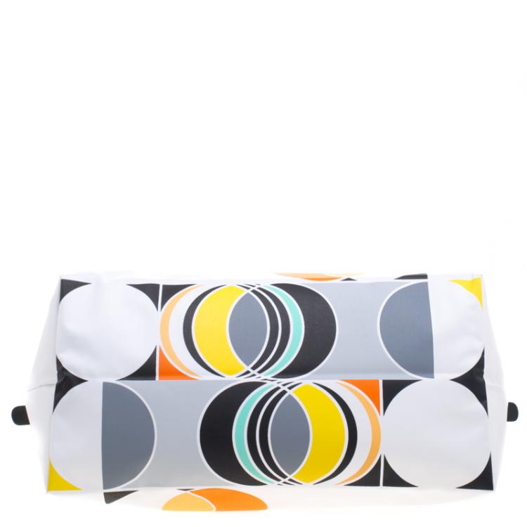 Pre Owned Longchamp Multicolor Printed Nylon Le Pliage Tote