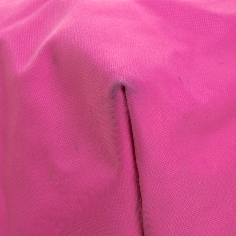 Pre Owned Longchamp Pink Nylon Medium Le Pliage Tote