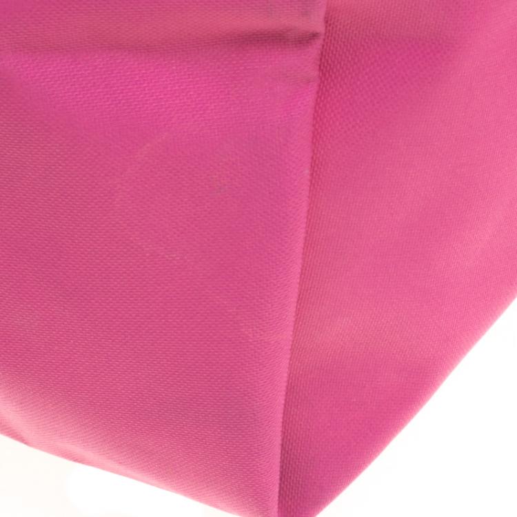 Pre Owned Longchamp Pink Nylon Medium Le Pliage Tote