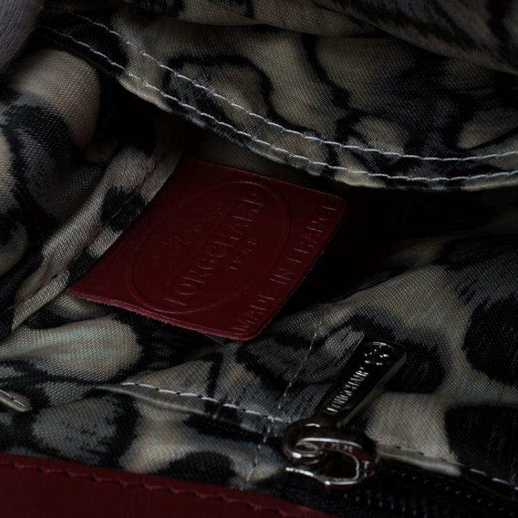 Pre Owned Longchamp Red Quilted Leather Gatsby Shoulder Bag