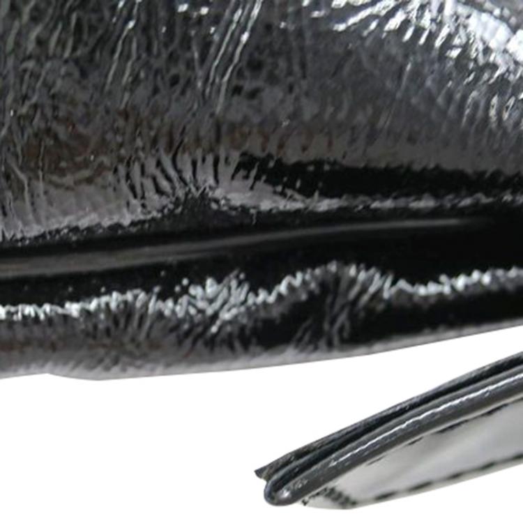 مملوكة مسبقًا Longchamp Black Patent Leather Legende Verni Crossbody Bag