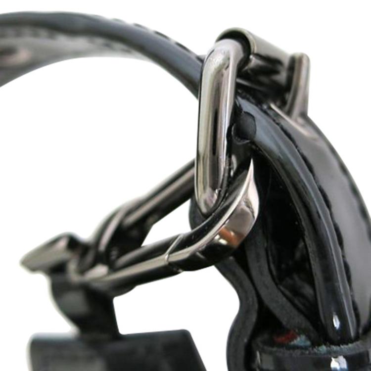 مملوكة مسبقًا Longchamp Black Patent Leather Legende Verni Crossbody Bag