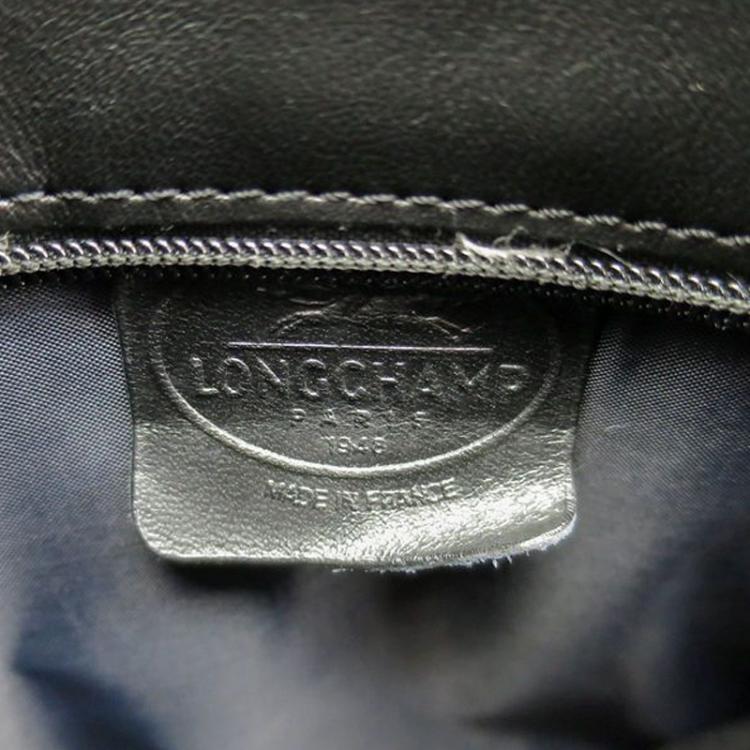 Pre Owned Longchamp Black Leather Au Sultan Dome Satchel