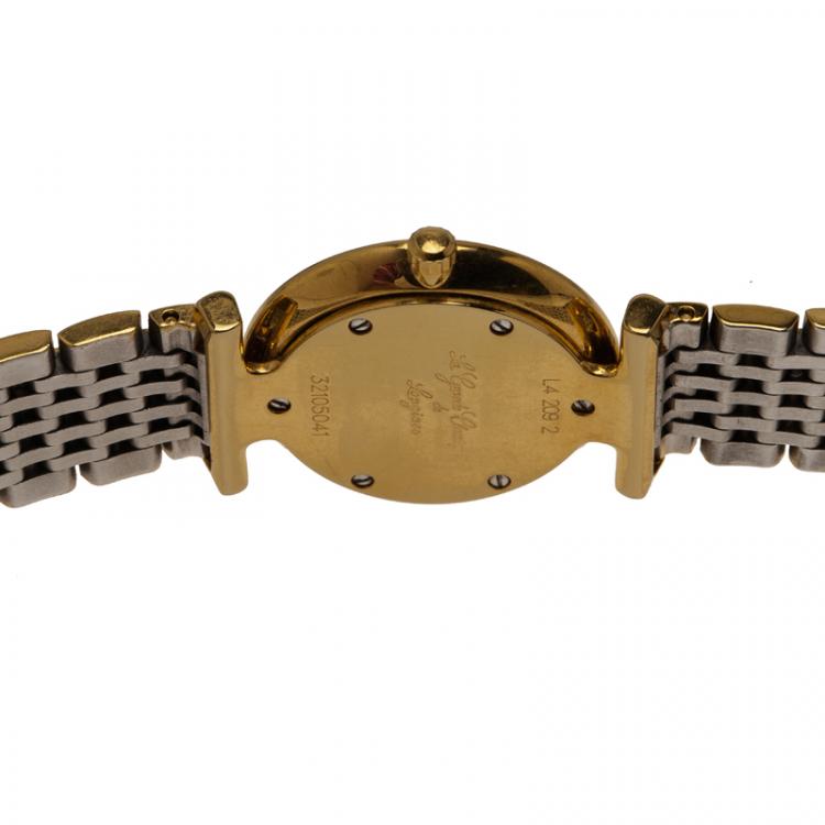 Pre Owned Longines White Gold-Plated Stainless Steel La Grande Classique Women's Wristwatch 24MM