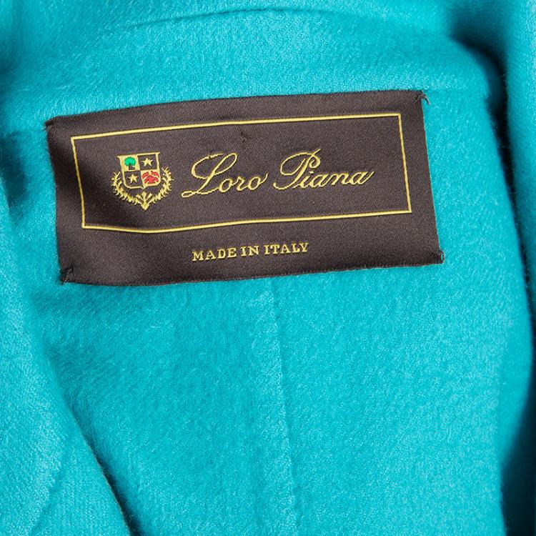 Pre Owned Loro Piana Turquoise Cashmere Blazer S