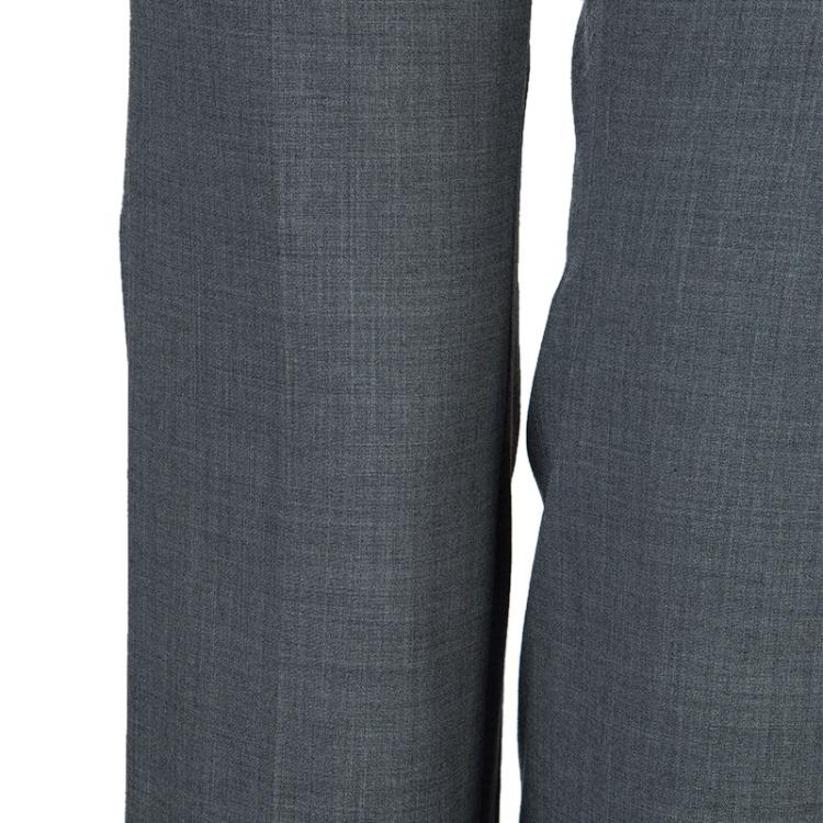 Pre Owned Loro Piana Grey Wool Trousers S