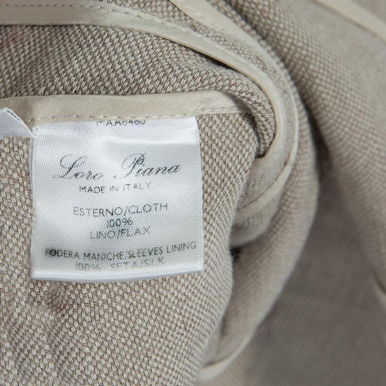 Pre Owned Loro Piana Beige Linen Blazer S