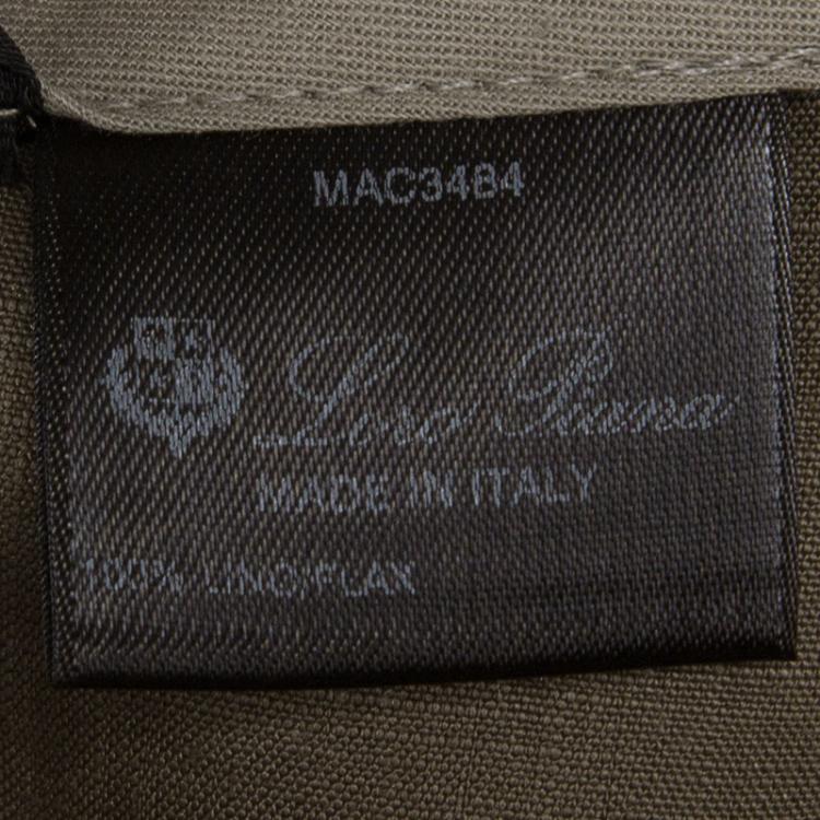 Pre Owned Loro Piana Brown Linen Straight Fit Trousers M