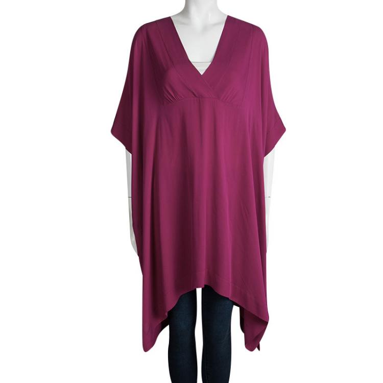 Pre Owned Loro Piana Pink Silk Oversized Kaftan M