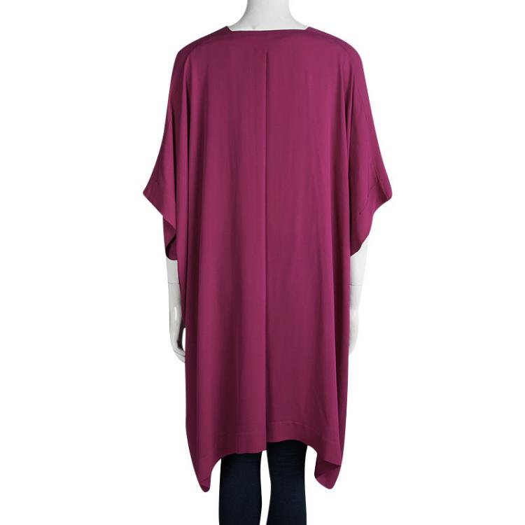 Pre Owned Loro Piana Pink Silk Oversized Kaftan M