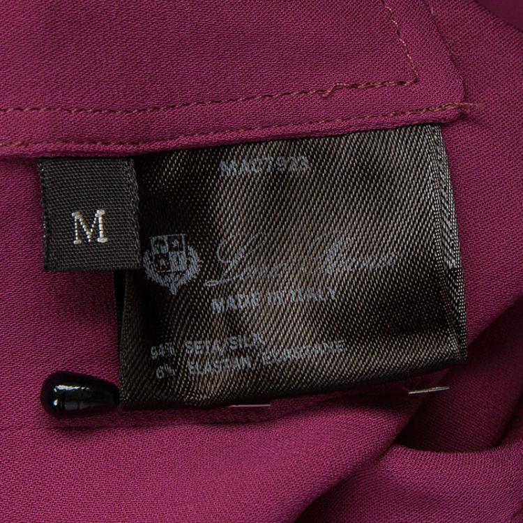 Pre Owned Loro Piana Pink Silk Oversized Kaftan M