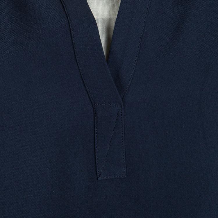 Pre Owned Loro Piana Navy Blue Silk Dolman Sleeve Oversized Blouse L