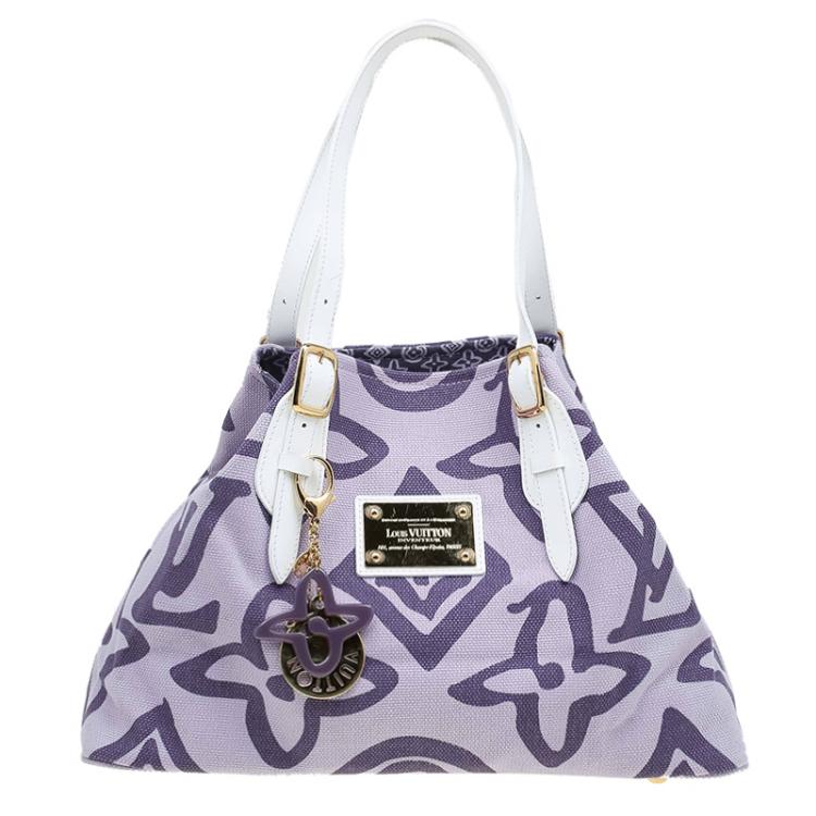 Louis Vuitton Purple Tahitienne Canvas Cabas Shoulder Bag