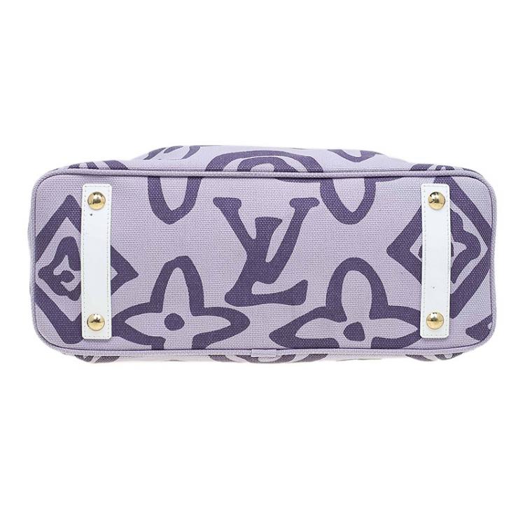 Pre Owned Louis Vuitton Purple Limited Edition Tahitienne Cabas PM Bag 