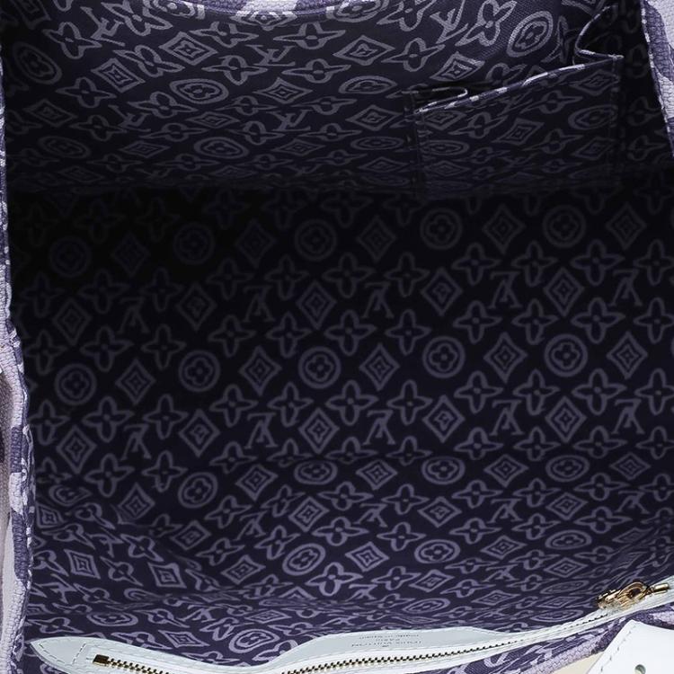 Pre Owned Louis Vuitton Purple Limited Edition Tahitienne Cabas PM Bag 