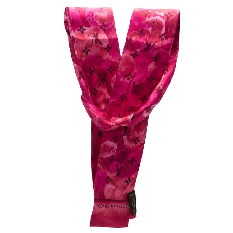 Louis Vuitton Pink Ombre Monogram Print Silk Twilly Bandeau Scarf Louis  Vuitton | The Luxury Closet
