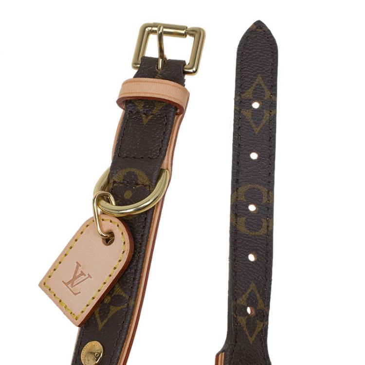 Pre Owned Louis Vuitton Monogram Canvas Baxter Dog Collar MM