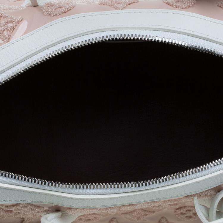 Pre Owned Louis Vuitton Rose Monogram Limited Edition Speedy Bouclettes Round Bag.