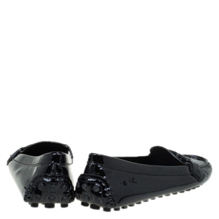 Pre Owned Louis Vuitton Black Patent Leather Oxford Loafers Size 39
