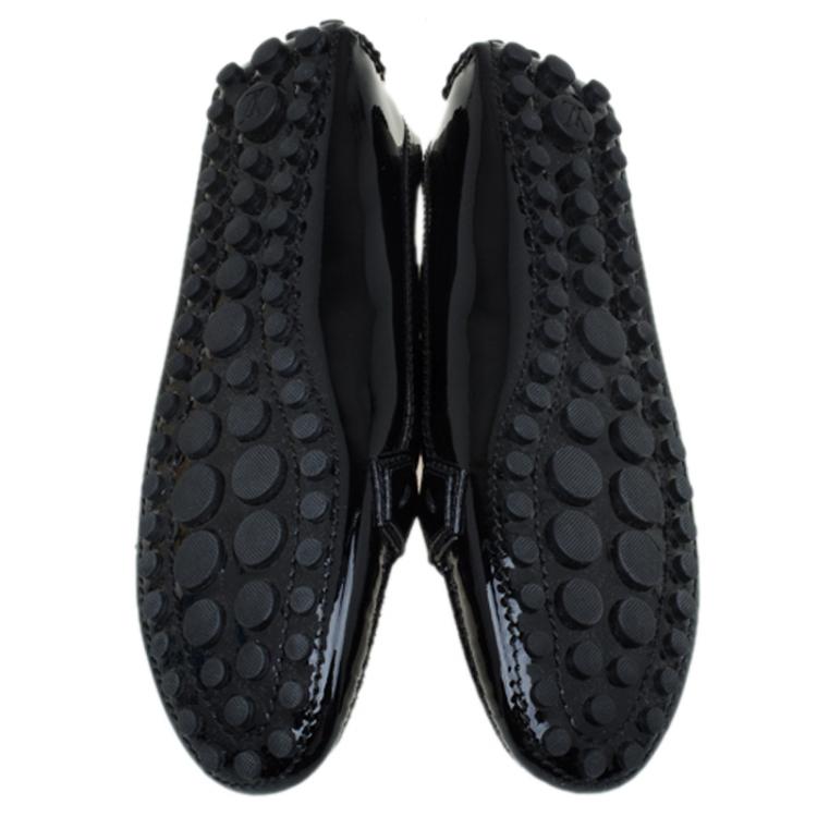 Pre Owned Louis Vuitton Black Patent Leather Oxford Loafers Size 39