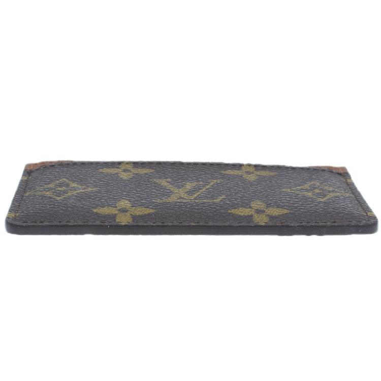 Pre Owned Louis Vuitton Brown Monogram Canvas Card Holder