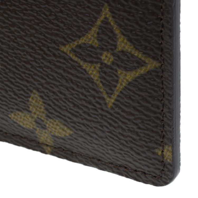 Pre Owned Louis Vuitton Brown Monogram Canvas Card Holder